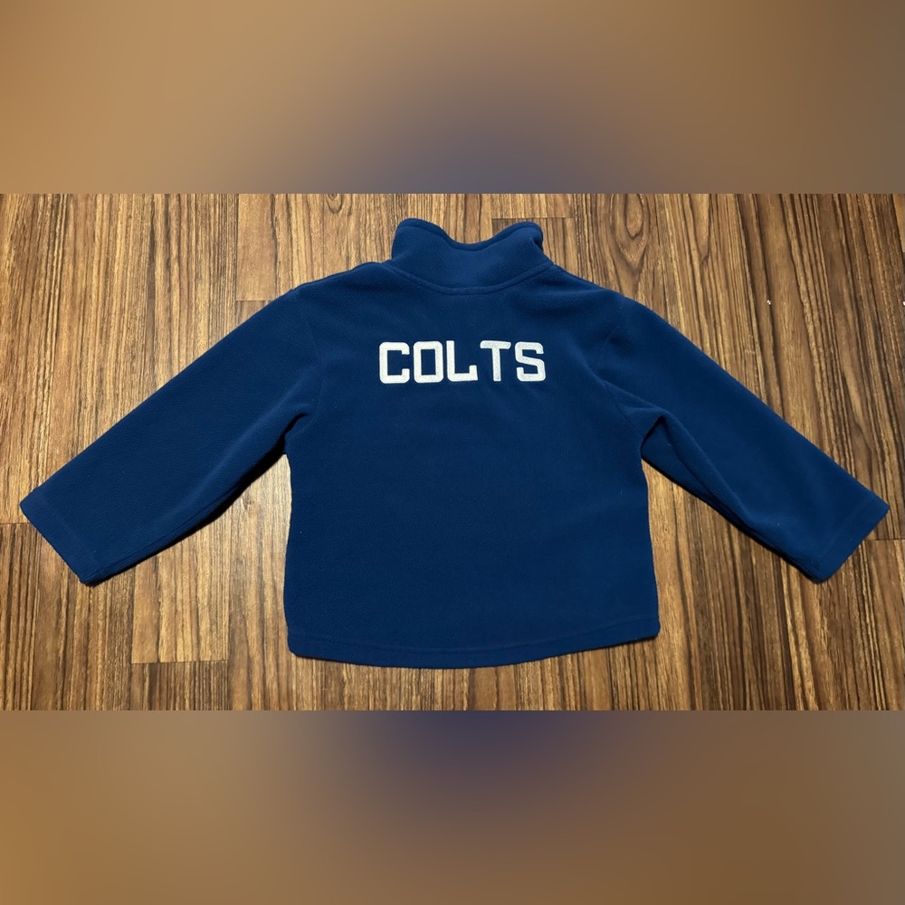 Indianapolis Colts Quarter-Zip Fleece Top Size 5/6 Kids - Picture 3 of 6